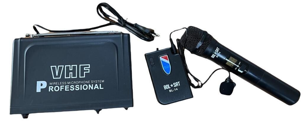 BOLSAT BL-14 VHF 1 EL 1 YAKA  KABLOSUZ MİKROFON TAKIMI