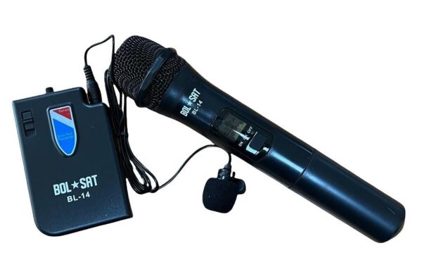 BOLSAT BL-14 VHF 1 EL 1 YAKA  KABLOSUZ MİKROFON TAKIMI