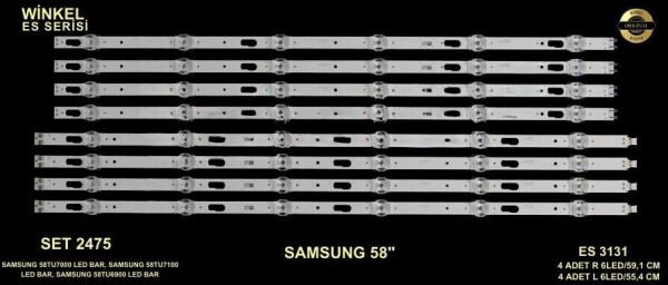 LCD LED-2475 TAKIM 8 Lİ-58TU7100-58TU6900-58TU8000-58TU7000-WİNKEL