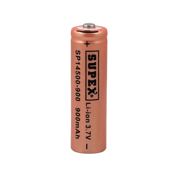 SUPEX 14500 3,7 VOLT 900MA PİL DÜZ KAFA